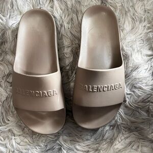 Balenciaga Tan Slide Sandals $60 size 11 *run small